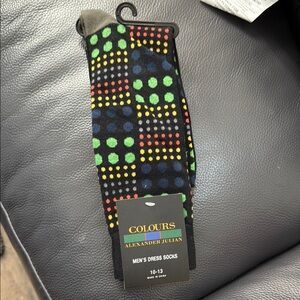 Alexander Julian Multicolor Patterned Dress Socks